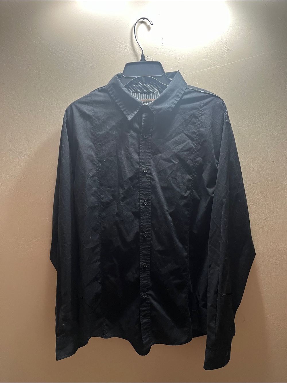 No Boundaries Black Long-Sleeve Dress Shirt